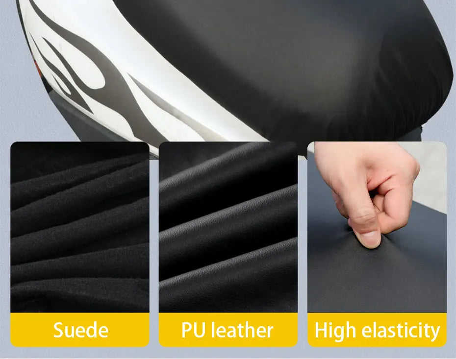 Motorcycle Seat Cover | Universal Elastic Waterproof Leather Design
