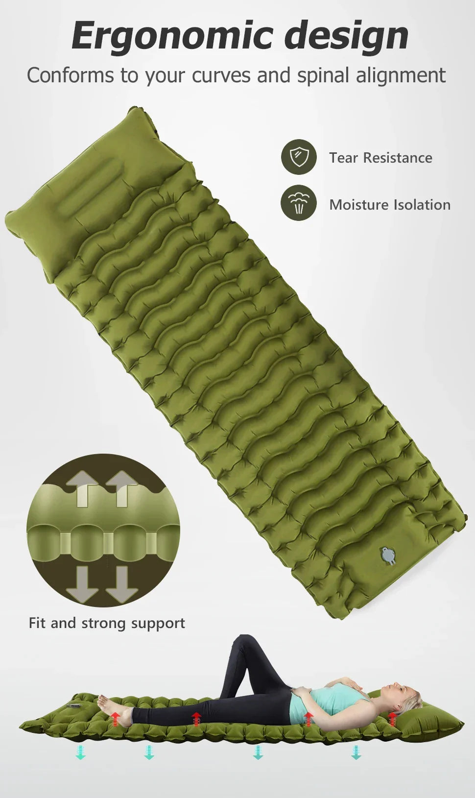 Ultralight Camping Mat | Self-Inflating Outdoor Sleeping Pad