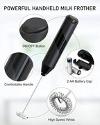Electric Milk Frother | Professional Handheld Coffee Whisk