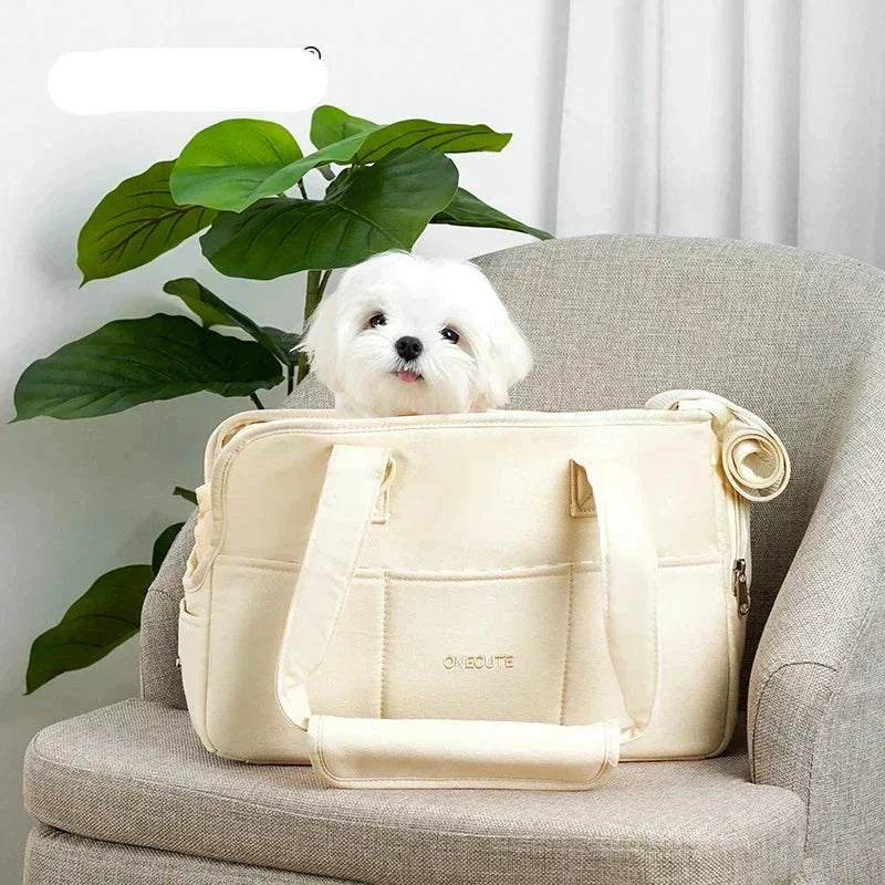 Premium Pet Carrier Tote | Quilted Cotton Travel Bag