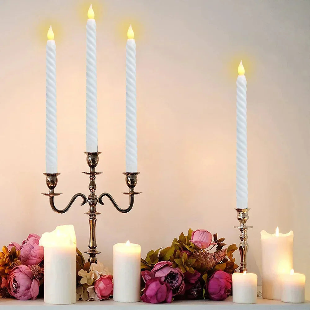 LED Taper Candles | 3D Flickering Flame Effect