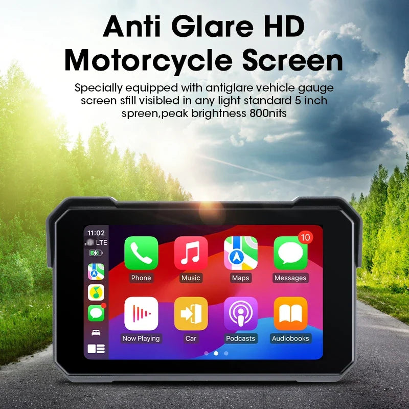 Smart Motorcycle Display | IPX7 Waterproof CarPlay Android Auto