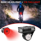 LED Bicycle Light Set | USB Rechargeable Front and Rear Safety Lights