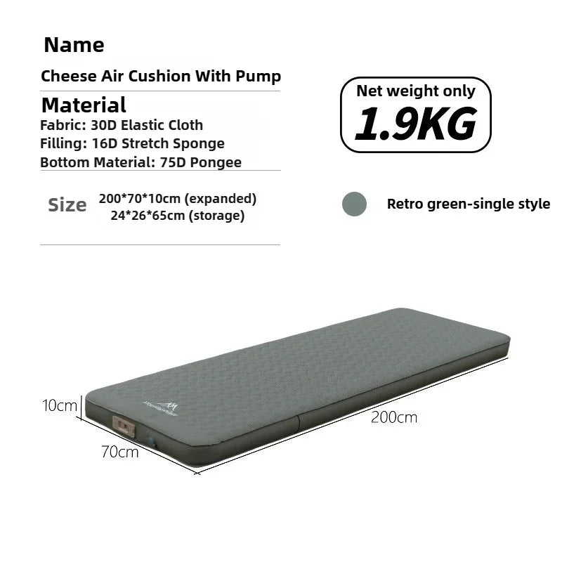 Self-Inflating Camping Mattress | Portable Air Bed With Built-in Pump