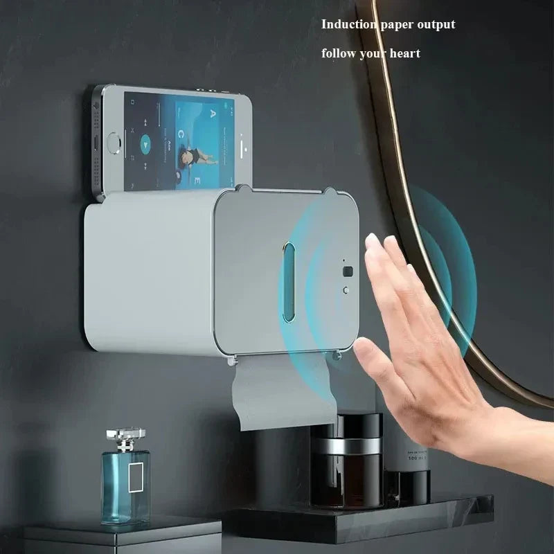 Smart Touchless Tissue Dispenser | Wall-Mount Automatic Paper Holder