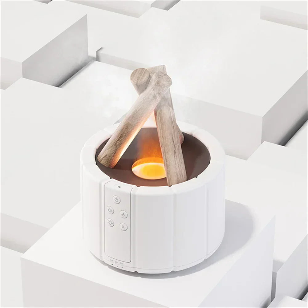 Ambient Diffuser Lamp | Flame Effect Humidifier with Remote