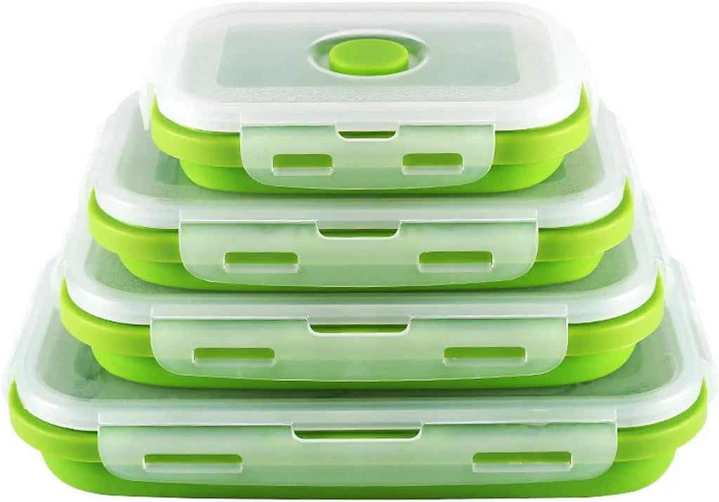 Collapsible Silicone Food Containers | Leak-Proof Storage Set
