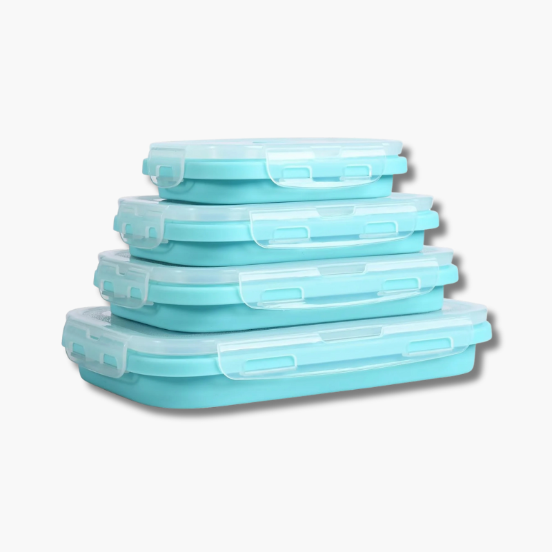 Collapsible Silicone Food Containers | Leak-Proof Storage Set