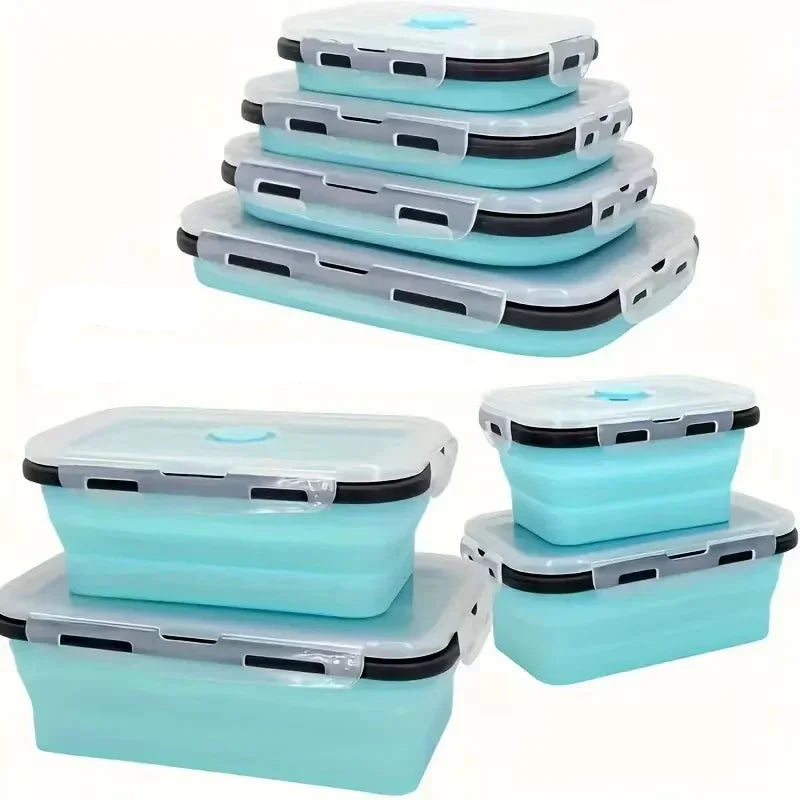 Collapsible Silicone Food Containers | Leak-Proof Storage Set