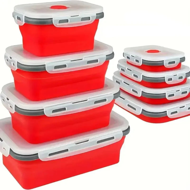 Collapsible Silicone Food Containers | Leak-Proof Storage Set