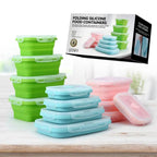 Collapsible Silicone Food Containers | Leak-Proof Storage Set