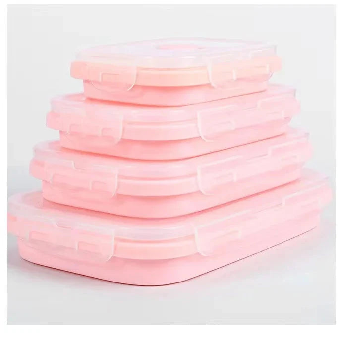 Collapsible Silicone Food Containers | Leak-Proof Storage Set