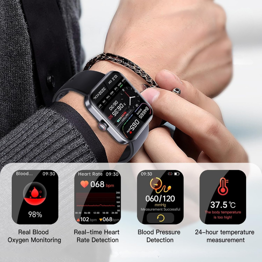 Smart Health Watch | Advanced Glucose & Heart Rate Monitor