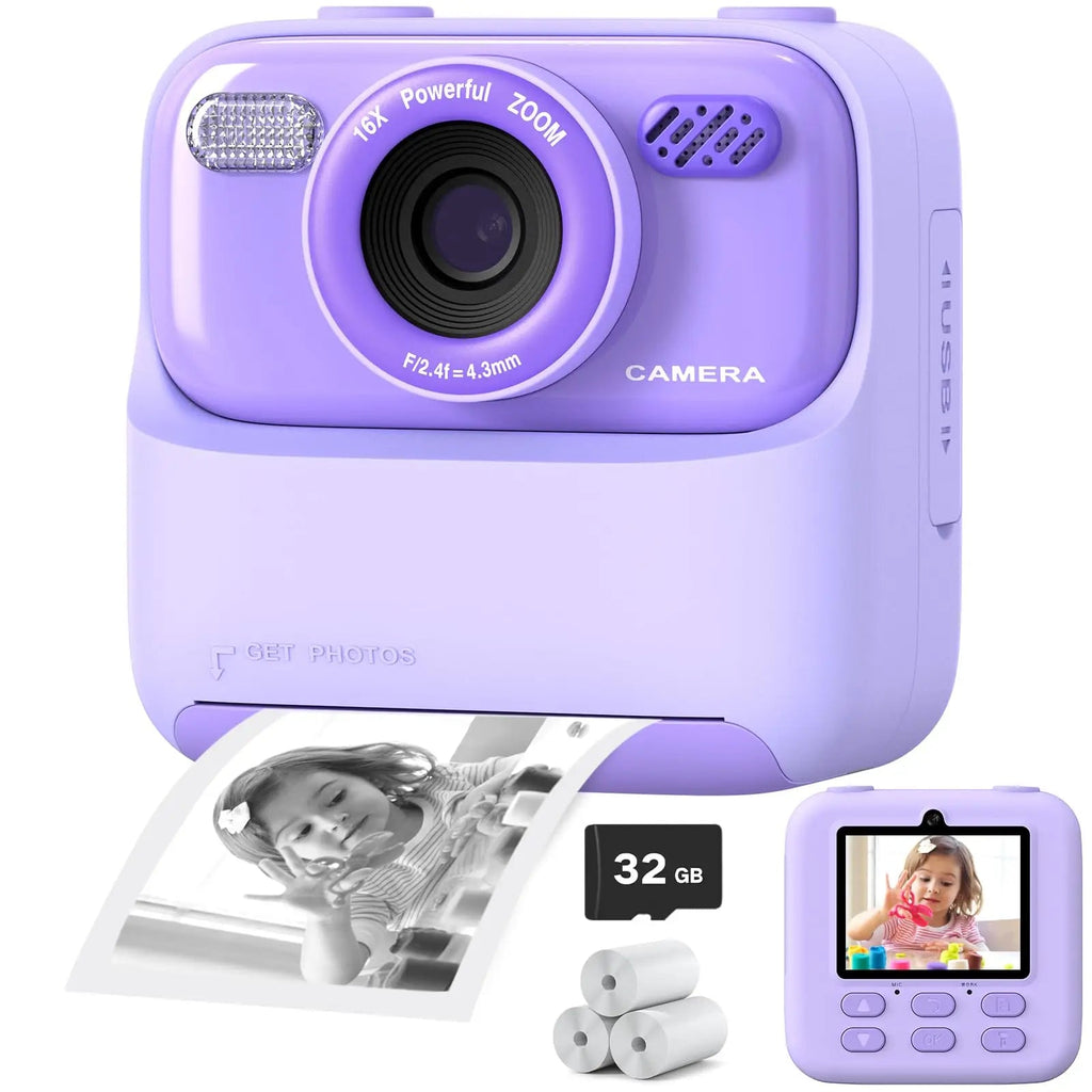 Kids Instant Camera | HD Selfie Digital Camera With Print Function