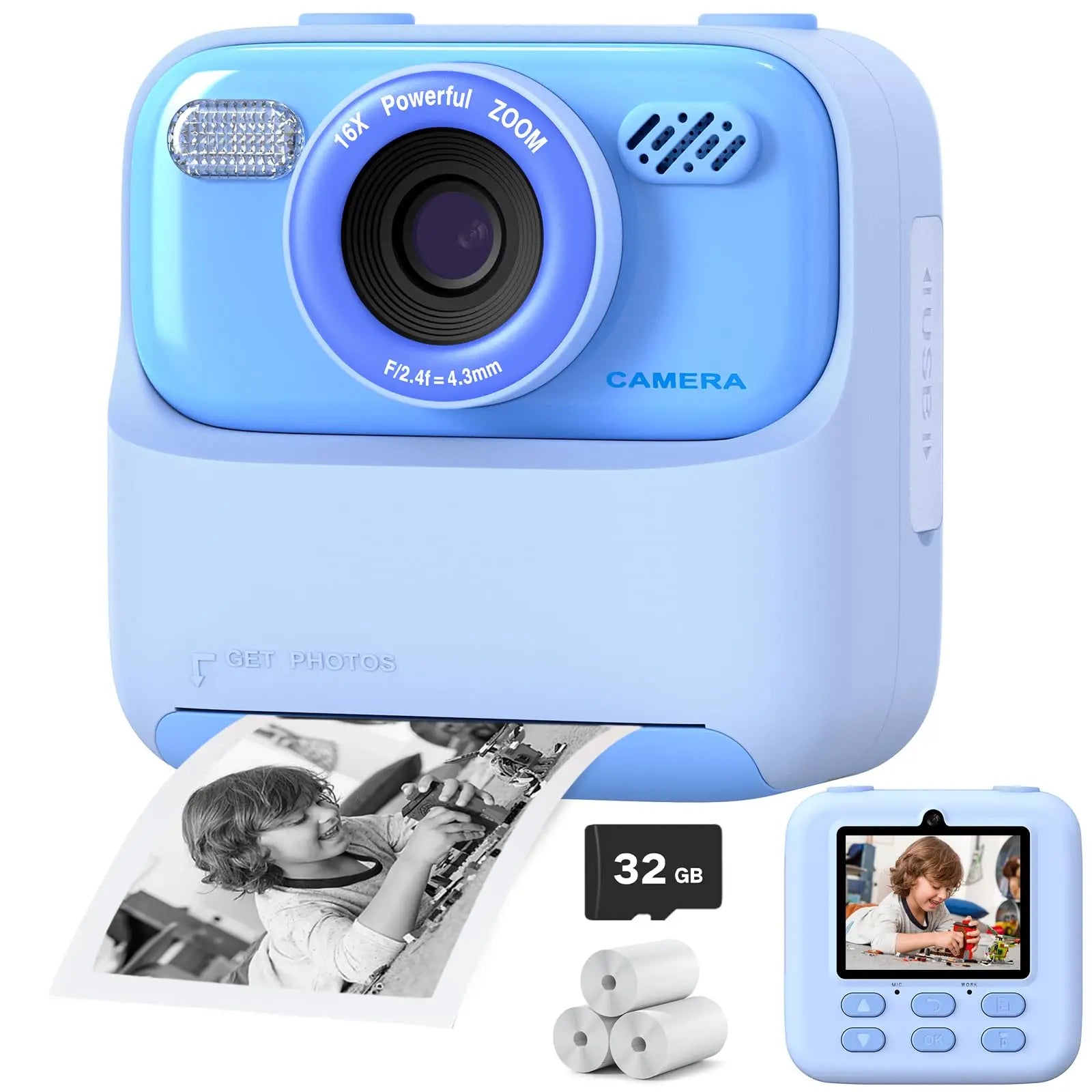 Kids Instant Camera | HD Photo Printing with 32GB Storage