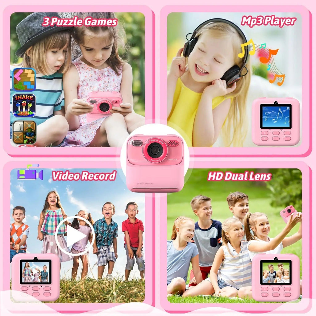 Kids Instant Camera | HD Selfie Digital Camera With Print Function