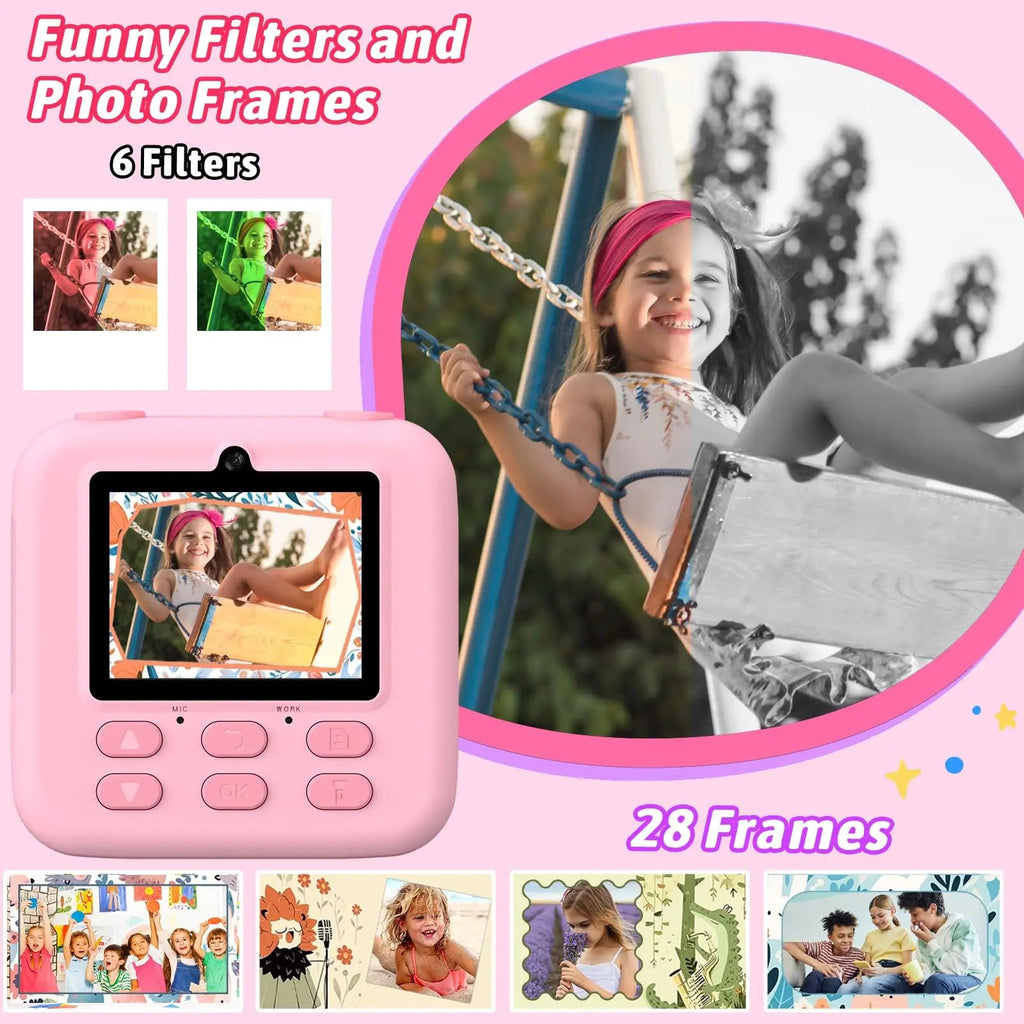 Kids Instant Camera | HD Selfie Digital Camera With Print Function