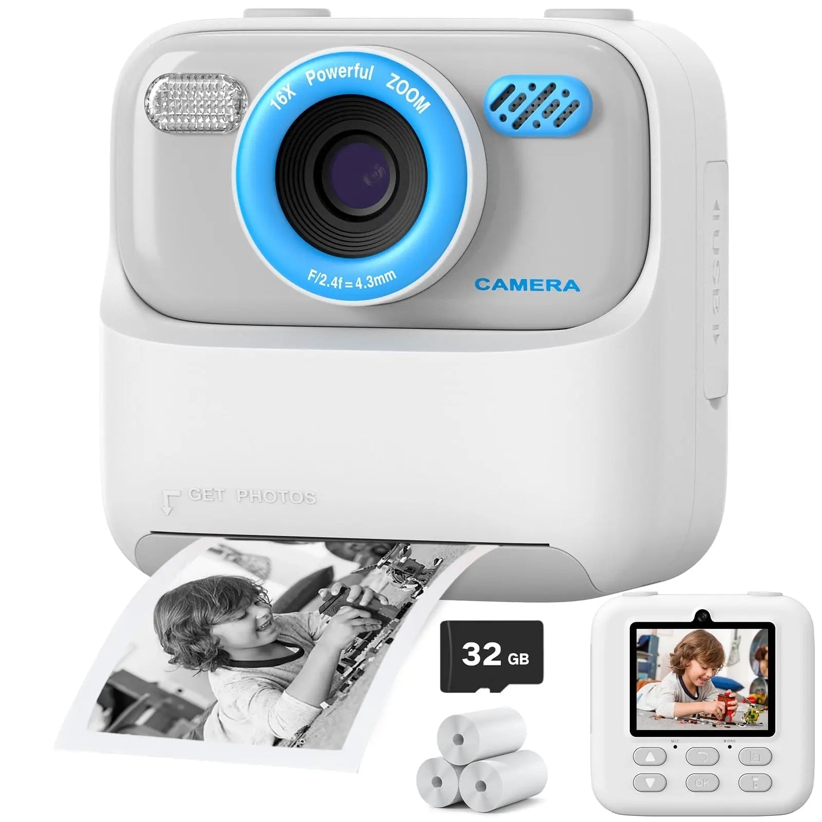 Kids Instant Camera | HD Photo Printing with 32GB Storage