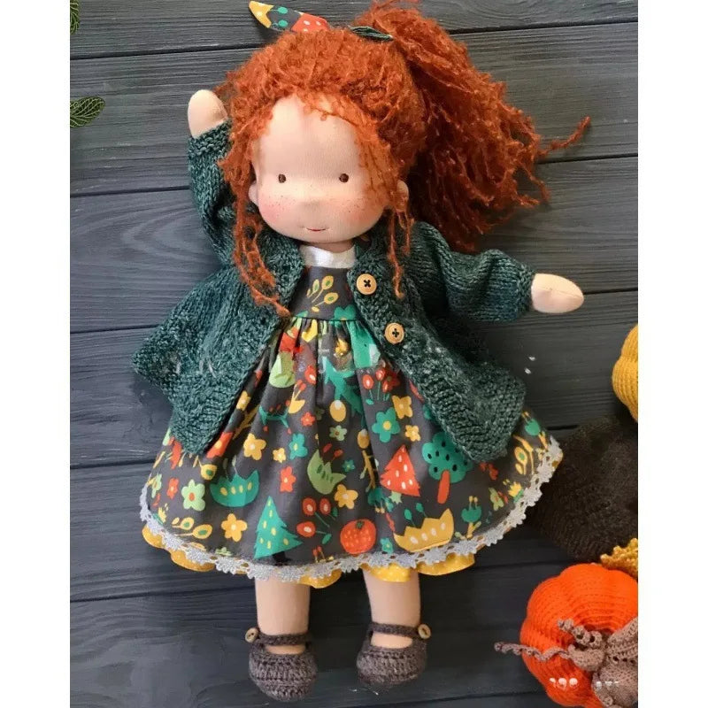 Waldorf Cotton Plush Doll | Handmade Knit Outfit with Gift Box