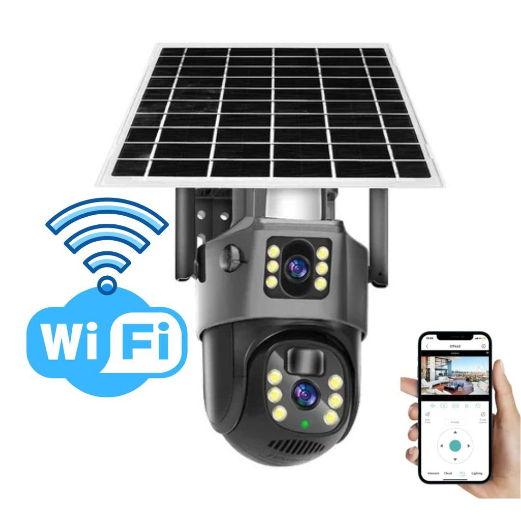 Solar Security Camera | 4K Wireless Surveillance with 360° Rotation