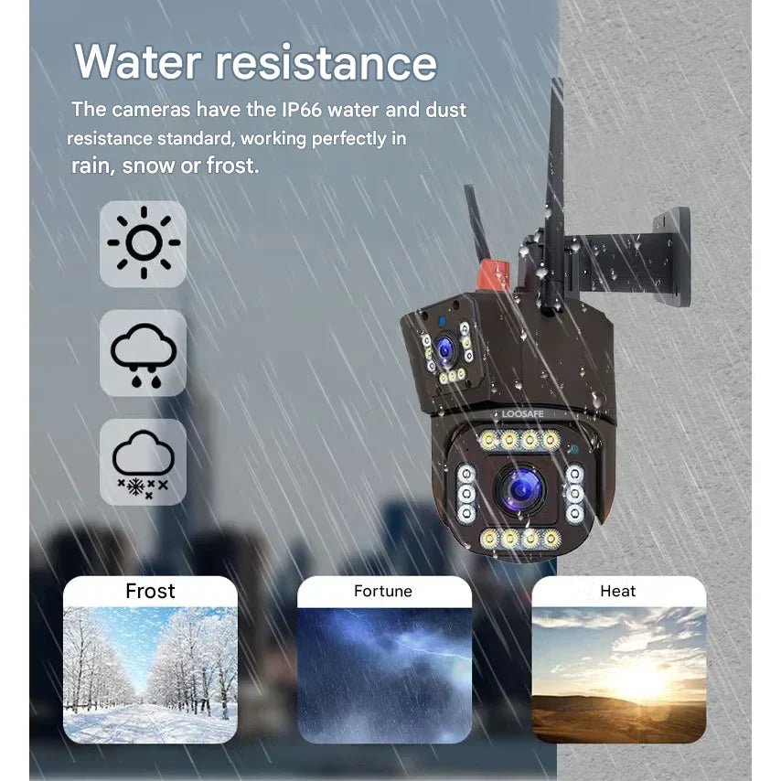 Solar Security Camera | 4K Wireless Surveillance with 360° Rotation