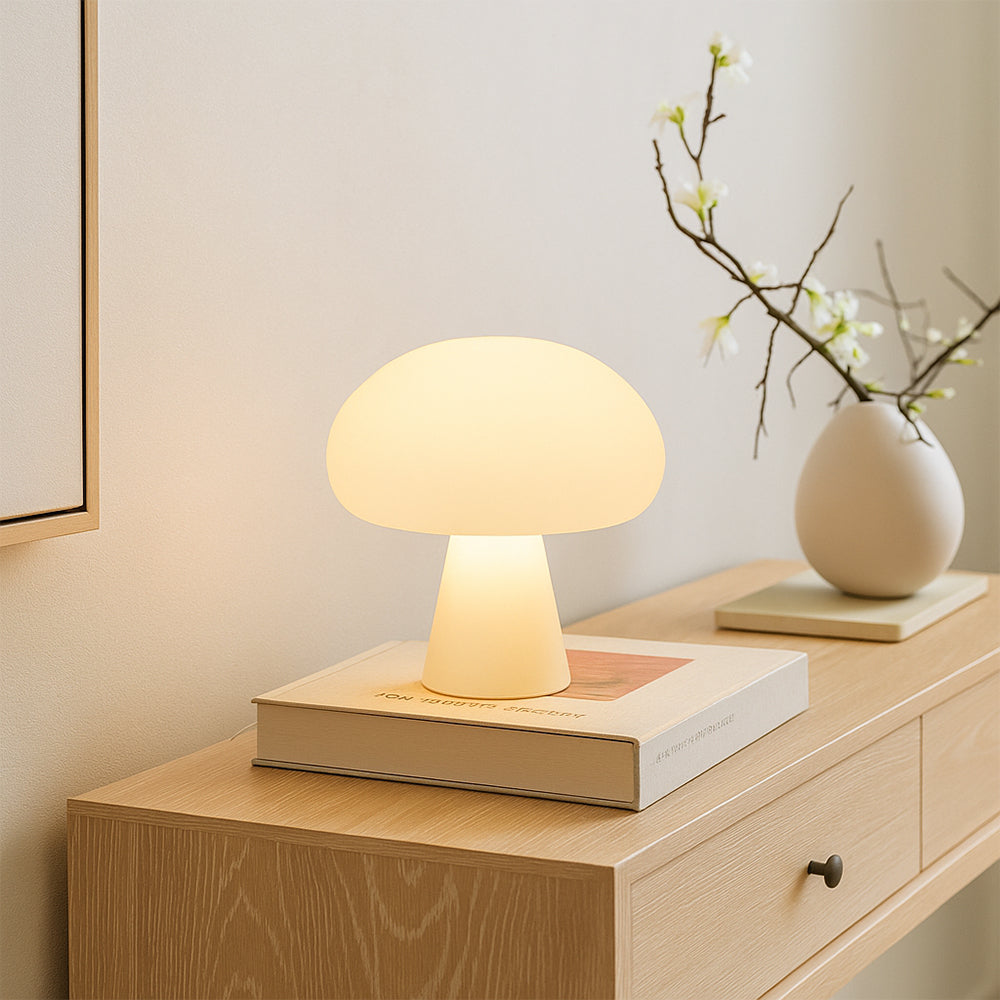 Modern Mushroom Table Lamp | Warm White LED Indoor Outdoor Light