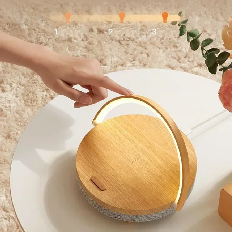 Wireless Charging Table Lamp | LED Light with Bluetooth Speaker