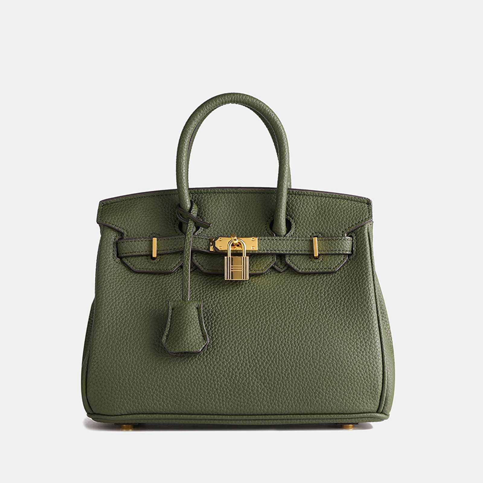 Classic Structured Handbag | Black Leather With Gold Hardware