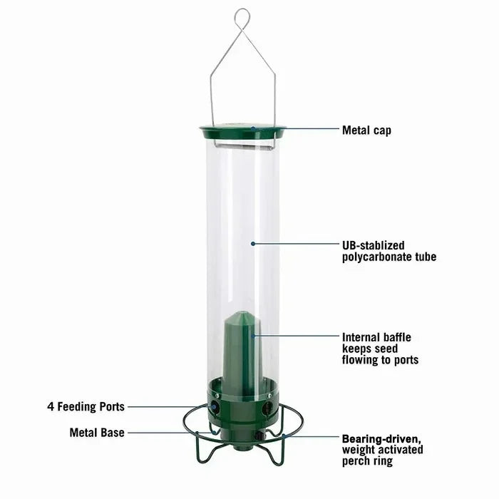 Anti-Squirrel Bird Feeder | Weight-Activated Spinning Perch Design