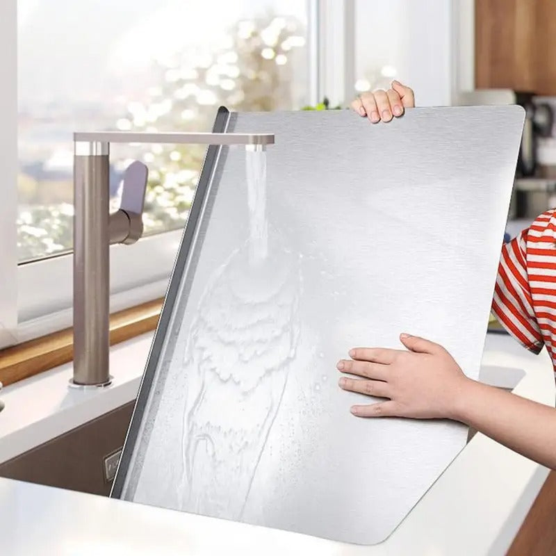 Stainless Steel Cutting Board | Durable Kitchen Surface With Raised Edge