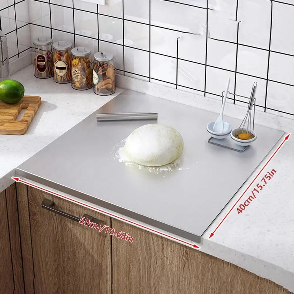 Stainless Steel Cutting Board | Durable Kitchen Surface With Raised Edge