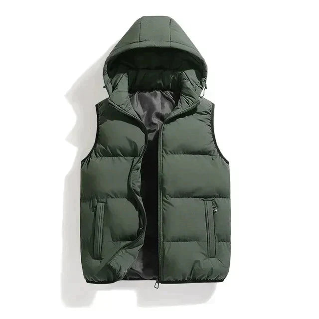 Winter Puffer Vest | Hooded Quilted Design