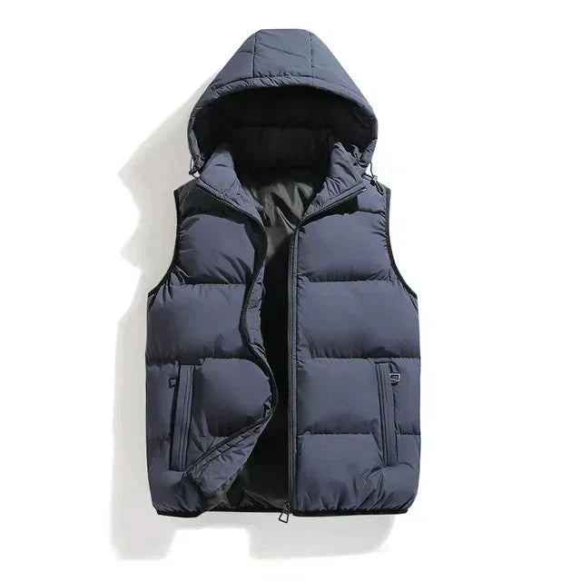 Winter Puffer Vest | Hooded Quilted Design