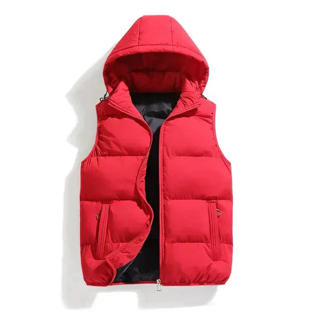 Winter Puffer Vest | Hooded Quilted Design