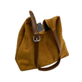 Suede Hobo Bag | Premium Leather Trim With Adjustable Strap