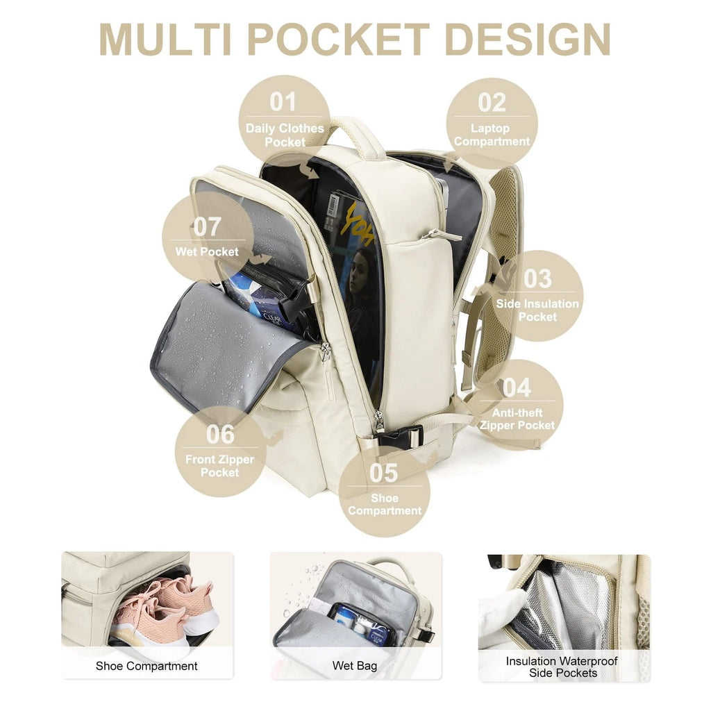 Women's Travel Backpack | USB Charging Port and Anti-Theft Design