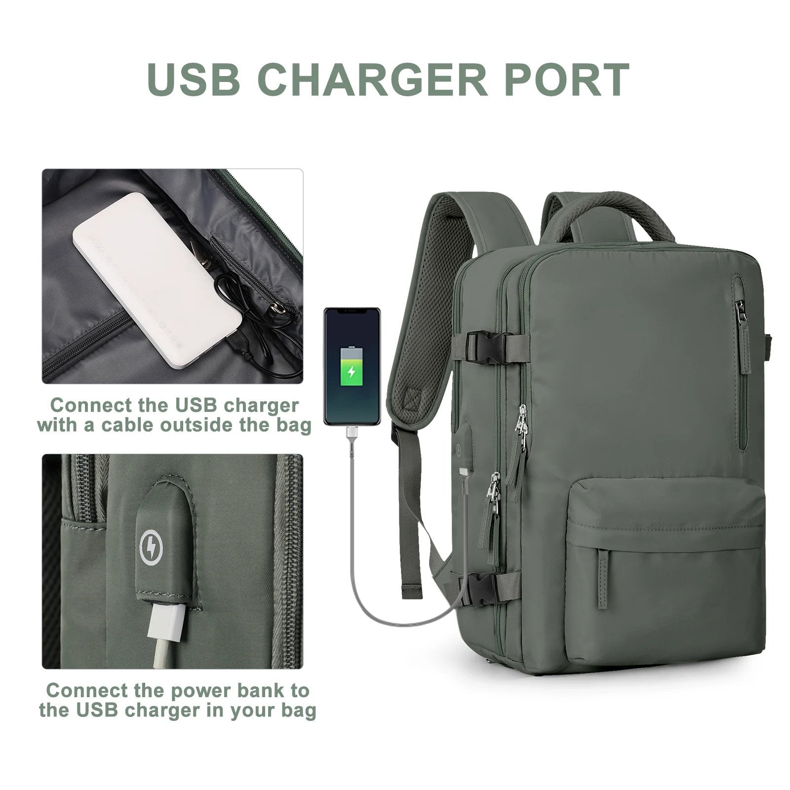 Women's Travel Backpack | USB Charging Port and Anti-Theft Design