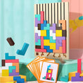 Wooden Tetris Stacking Game | Colorful Montessori Educational Toy