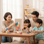Wooden Tetris Stacking Game | Colorful Montessori Educational Toy