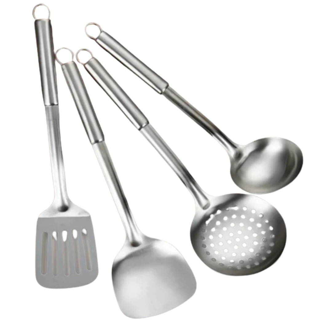 Titanium Cookware Set | Hammered Non-Stick Pan with Kitchen Utensils