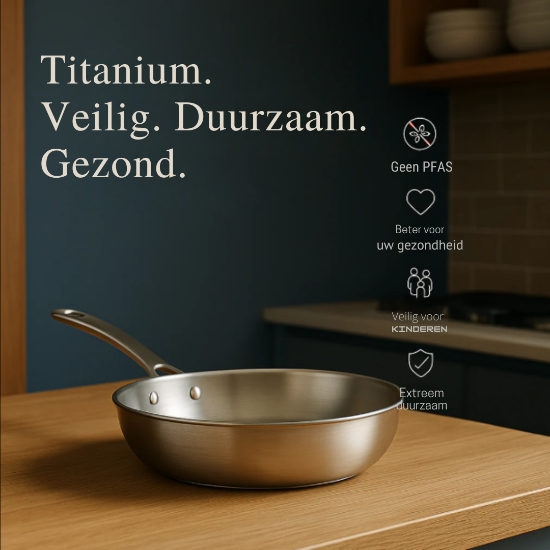 Titanium Hammered Pan Set | PFAS-Free Non-Stick Cookware with Matching Utensils