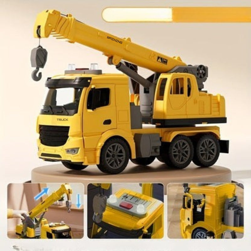 Construction Crane Truck | Interactive Educational Vehicle with Moving Arm