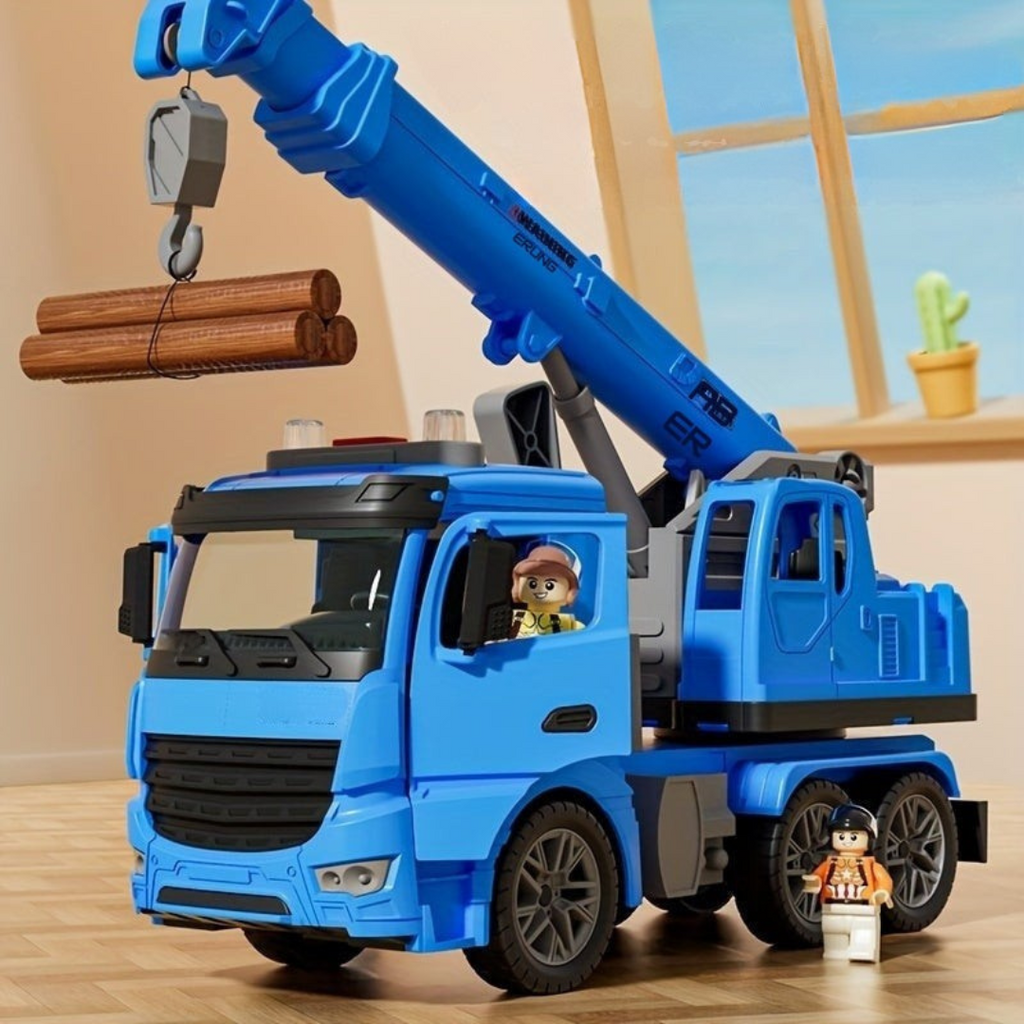 Construction Crane Truck | Interactive Educational Vehicle with Moving Arm