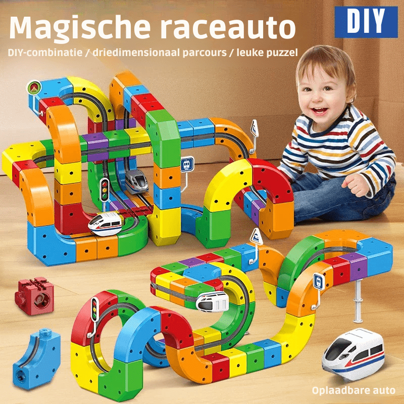 3D Railway Construction Kit | Modular STEM Building Set with Rechargeable Train
