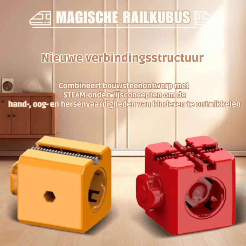 3D Railway Construction Kit | Modular STEM Building Set with Rechargeable Train