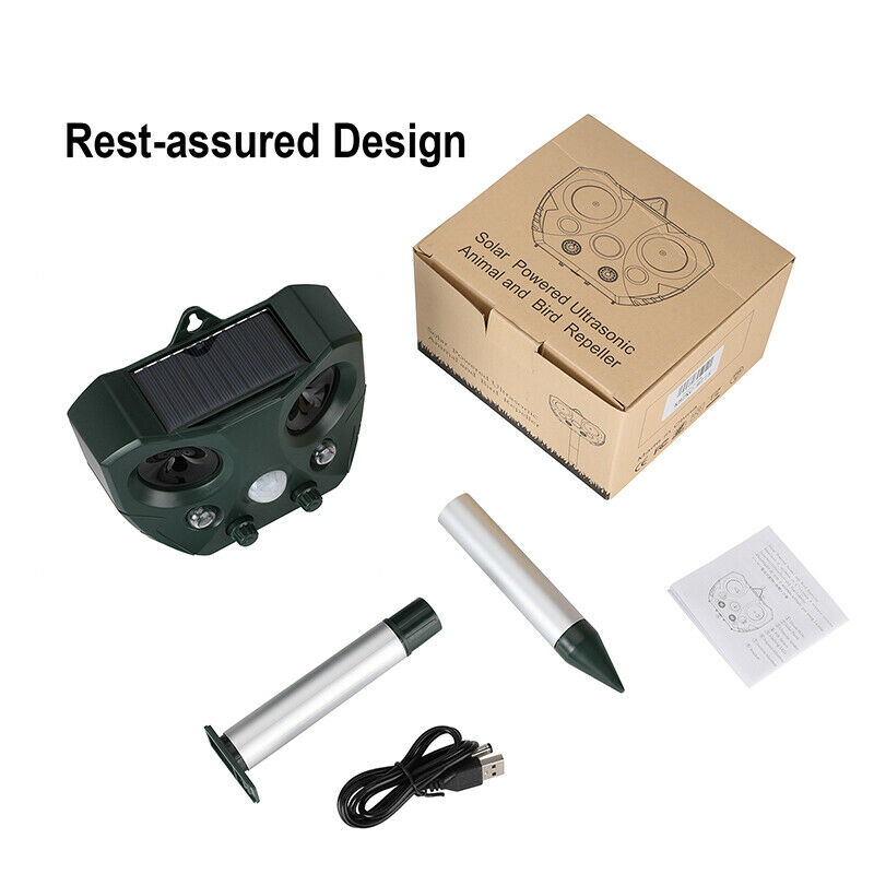Solar Ultrasonic Bird Repeller | Motion Sensor Garden Protection