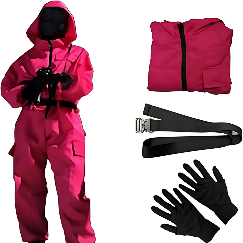 Unisex Halloween Jumpsuit | Hooded Front-Zip Costume with Accessories