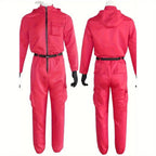 Unisex Halloween Jumpsuit | Hooded Front-Zip Costume with Accessories