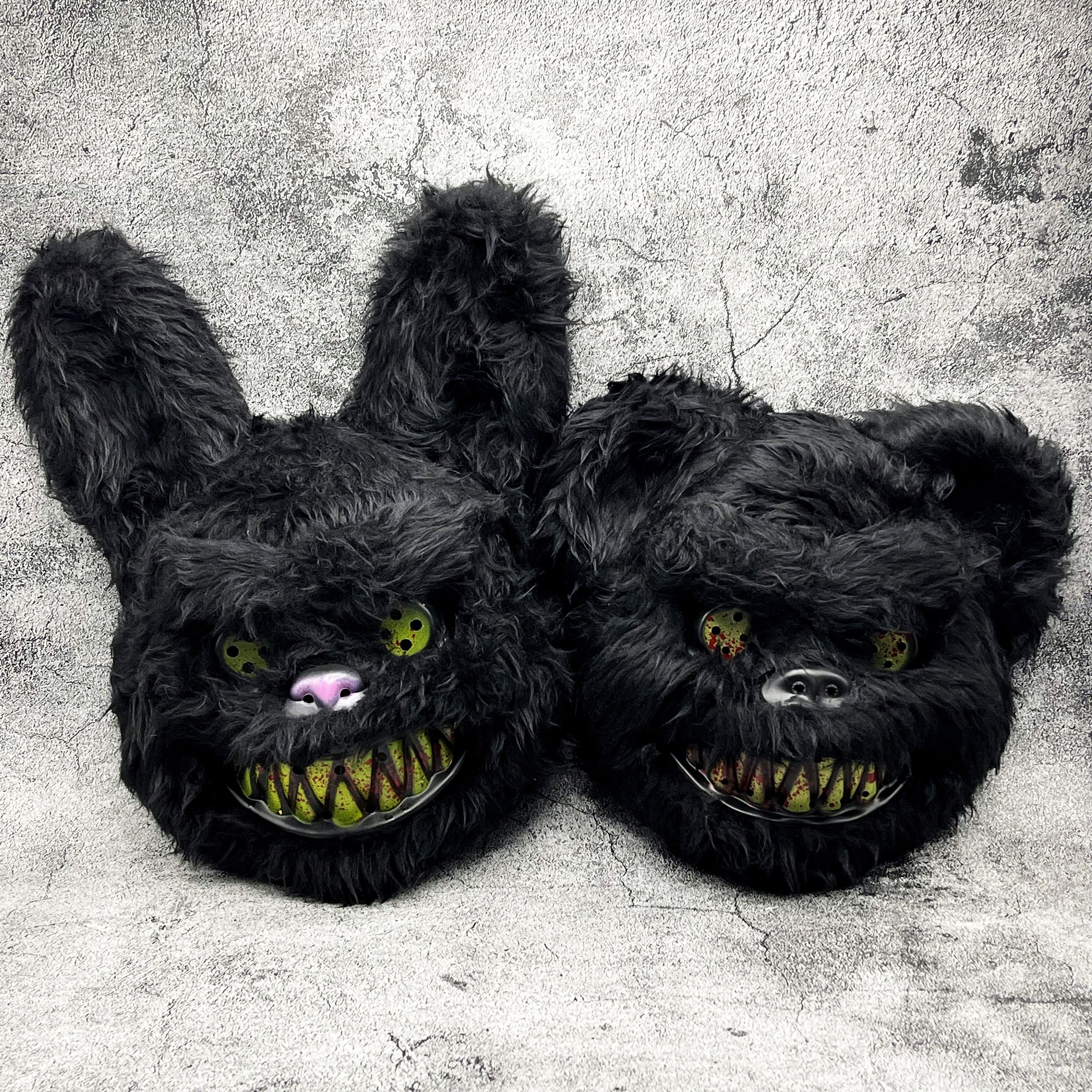 Halloween Furry Mask | Black Monster Character Design