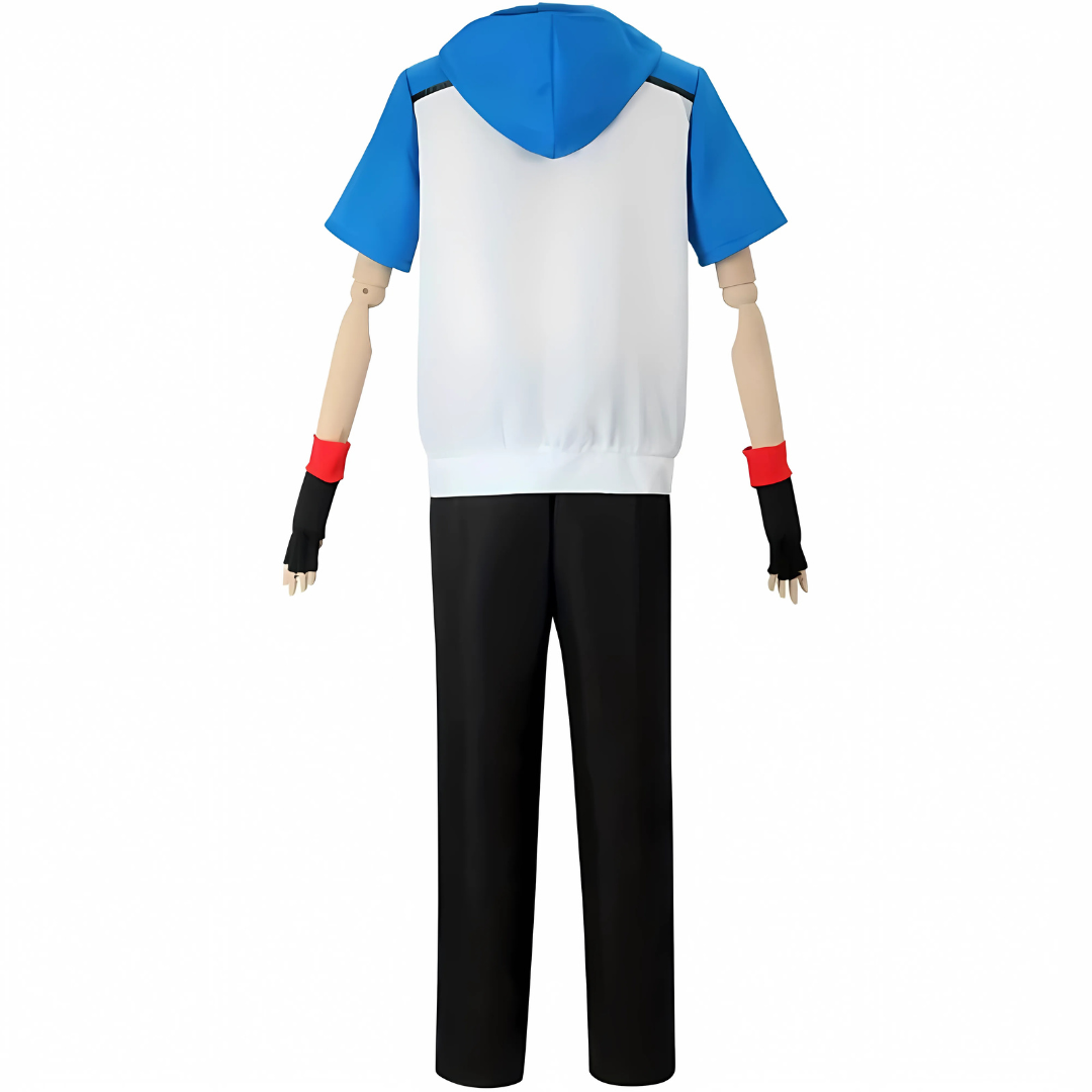 Anime Trainer Costume Set | Blue White Short Sleeve Collection